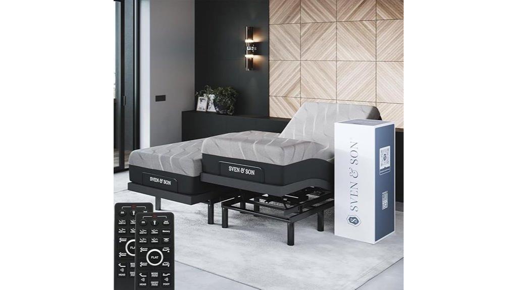 adjustable bed with hybrid mattress