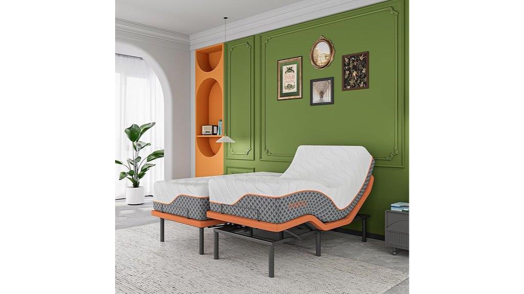 adjustable king bed with mattress