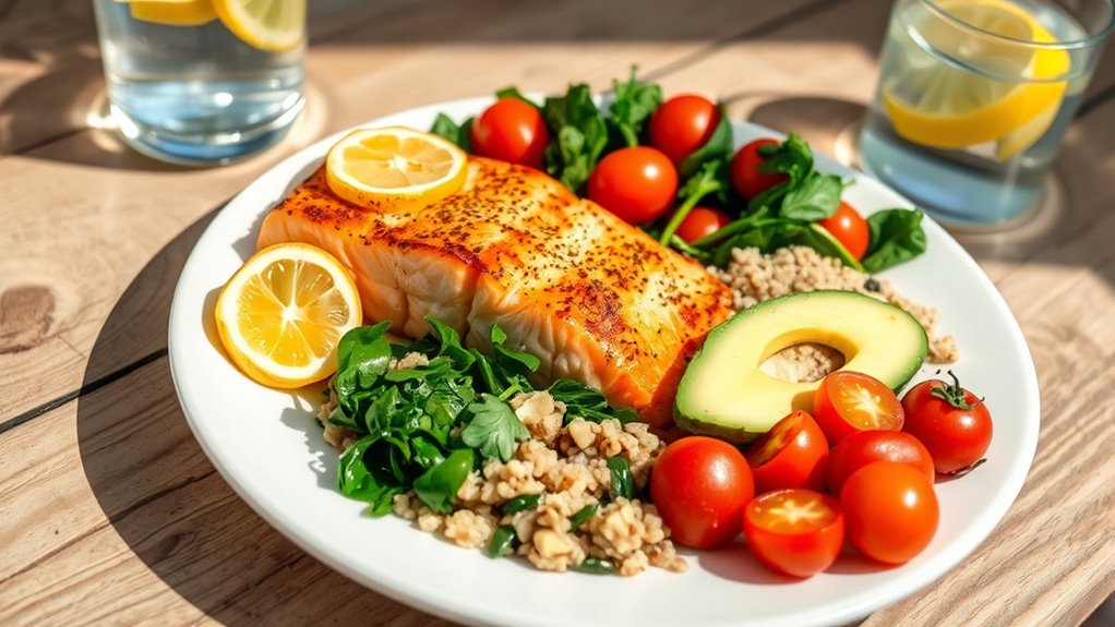 balanced colorful nutritious meals