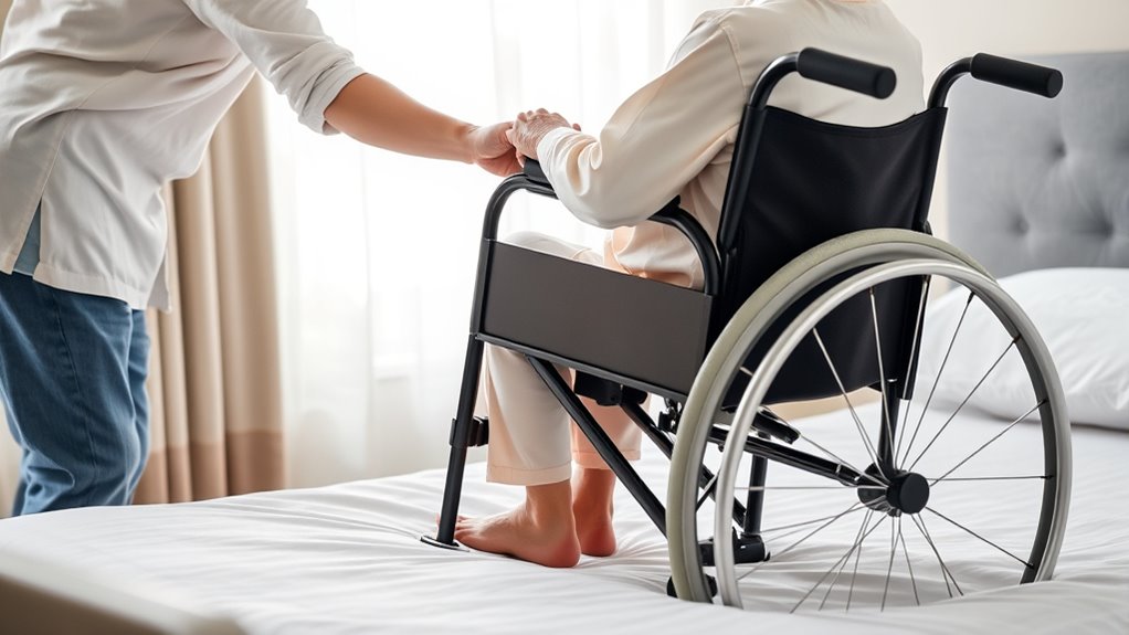 check wheelchair stability securely