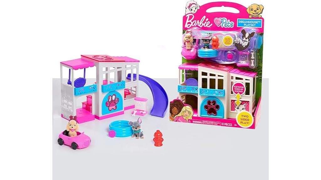 dual sided barbie pet house