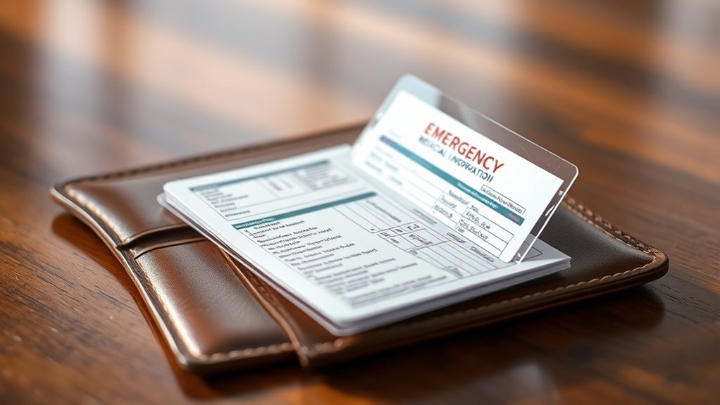 emergency info pocket guide