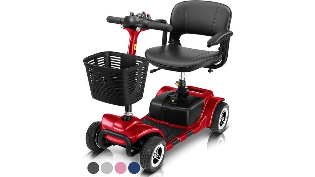 four wheel scooter extended battery