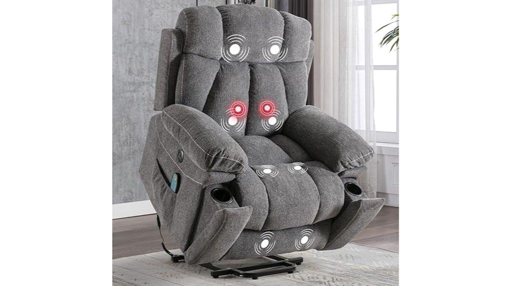 large elderly recliner with massage