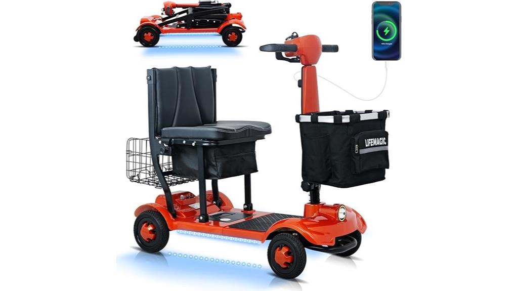 long range senior folding scooter