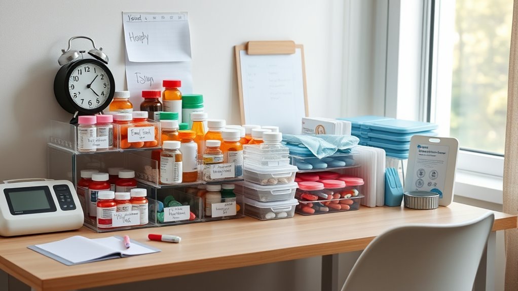 organized medication management station