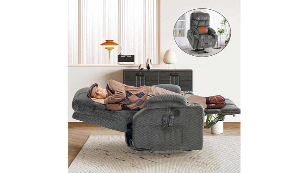 oversized dual motor recliner
