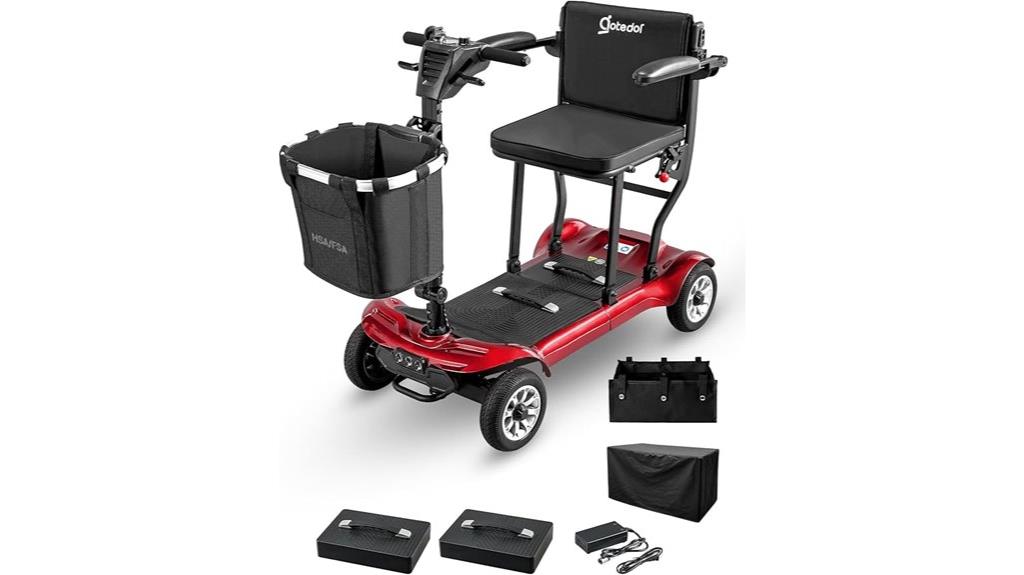 red adult senior scooter