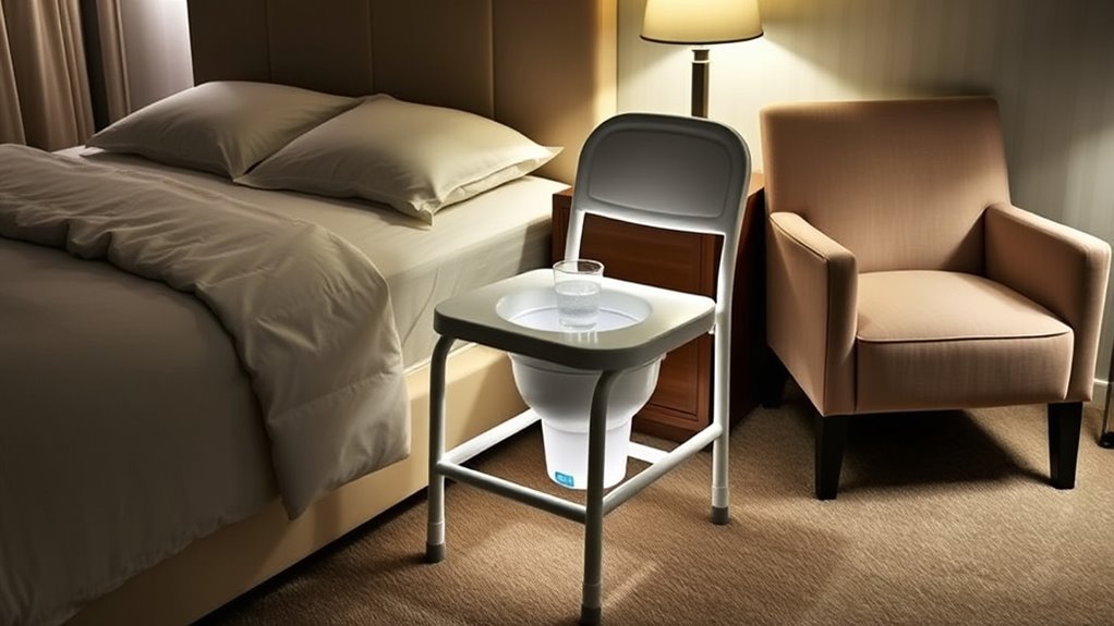 safe accessible commode placement