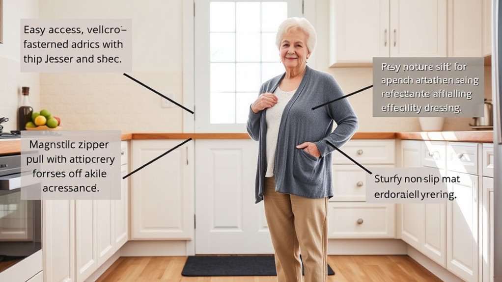 safe easy dressing features