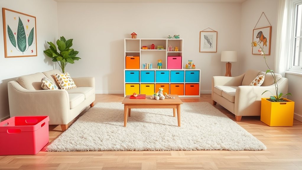 secure furniture and organize