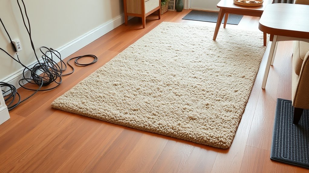 secure rugs and cords