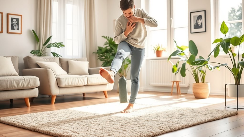 single foot balance practice