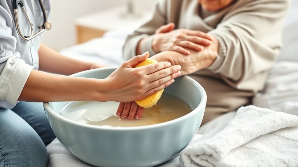 use gentle hygienic cleaning materials