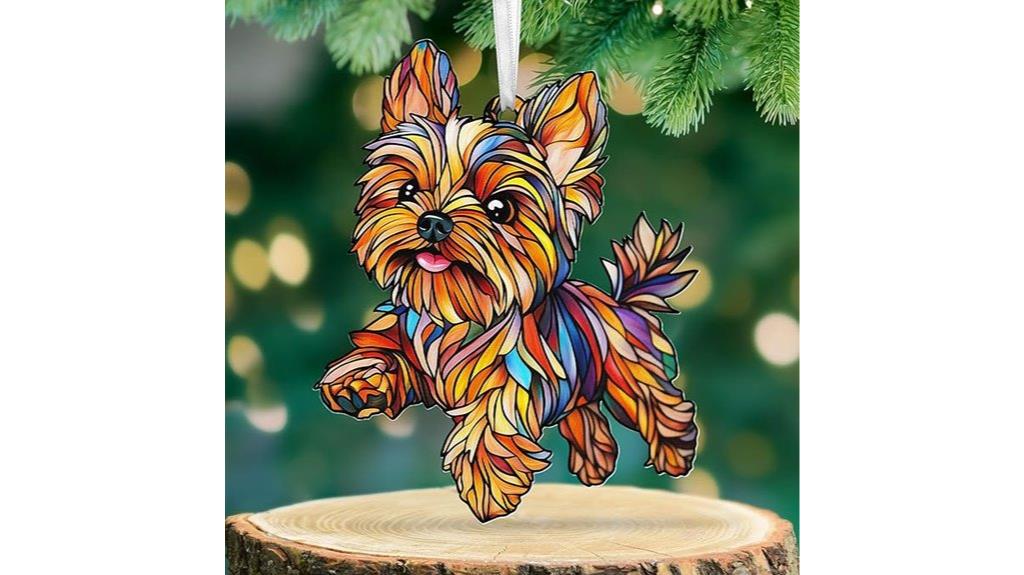 yorkie dog ornament