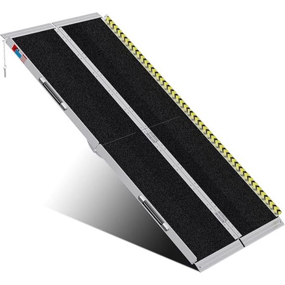 Portable 6FT Aluminum Wheelchair Ramp with Anti-Slip Surface