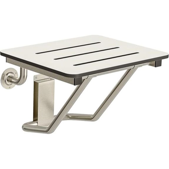 ADA Compliant Folding Shower Seat Bench with Stainless Steel
