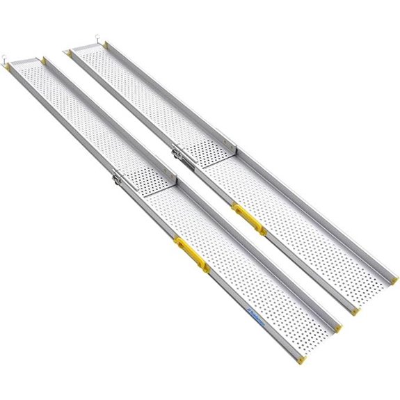 Ruedamann 8FT Adjustable Aluminum Wheelchair Ramps 2 Pack