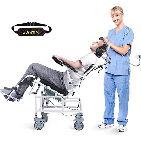 Reclining Shower Chair with Soft Cushion 300lbs