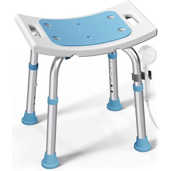 HOMLAND Adjustable Shower Chair for Elderly and Disabled