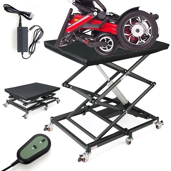 Electric Wheelchair and Scooter Lift with Adjustable Height