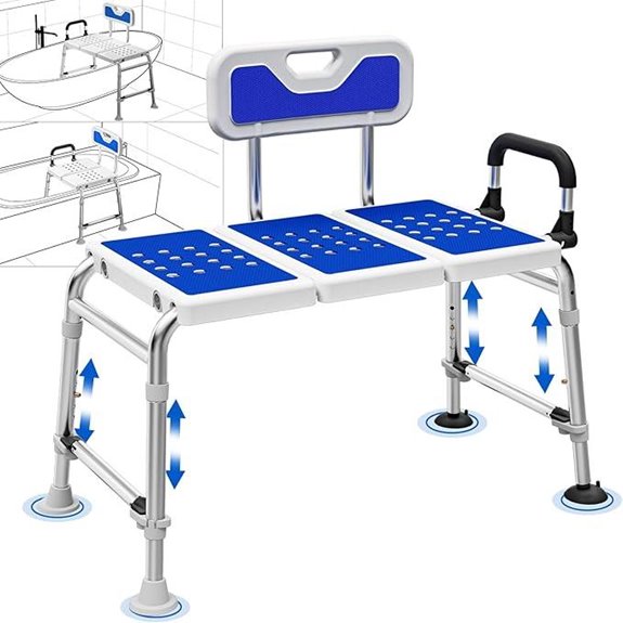 Heavy Duty Adjustable Bath Transfer Shower Bench