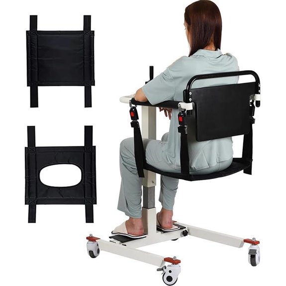 Portable Patient Lift Chair with Adjustable Height