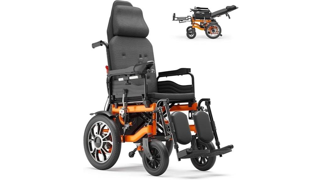 adjustable reclining electric wheelchair