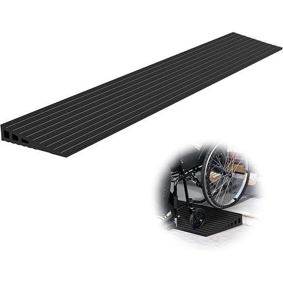 Adjustable Rubber Wheelchair Ramp for Doorways and Curb