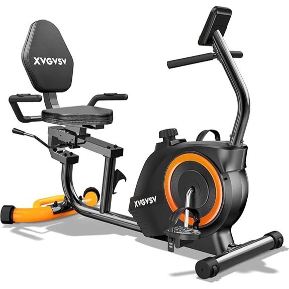Recumbent Exercise Bike with Adjustable Seat & LCD