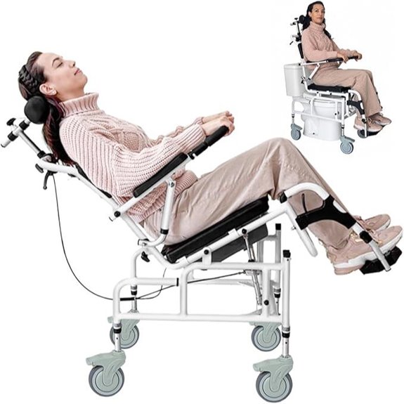 Eosprim Reclining Shower Chair with Wheels