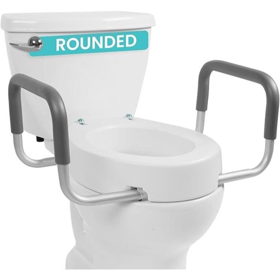 Vive Elevated Toilet Seat Riser with Handles for Seniors