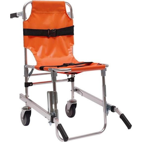 Lightweight Aluminum Stair Wheelchair with Wheels and Straps