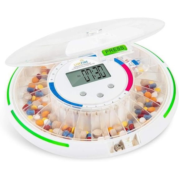 Live Fine Automatic Pill Dispenser with LCD Display