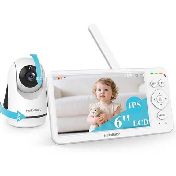 HelloBaby 6 Non-WiFi Video Baby Monitor with Night Vision