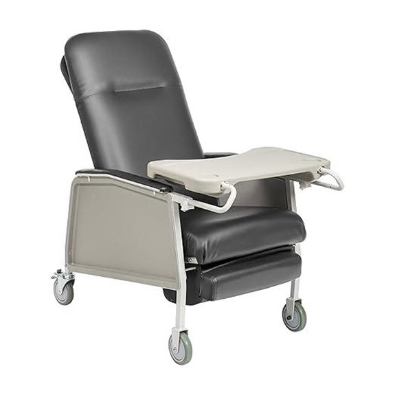 Drive Medical Bariatric Recliner with Tray and Armrests
