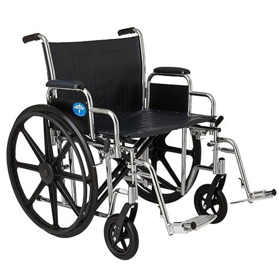 Medline Excel Bariatric Wheelchair 24 Seat 500 lbs