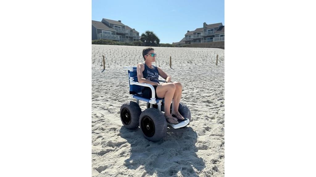 beach wheelchair with balloon tires