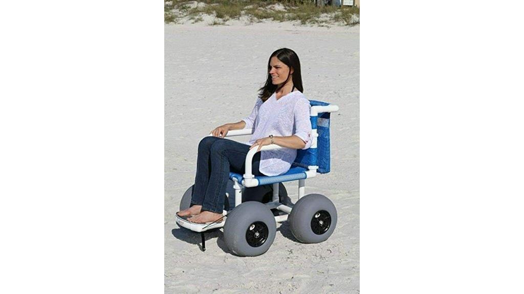 beach wheelchair with balloon tires