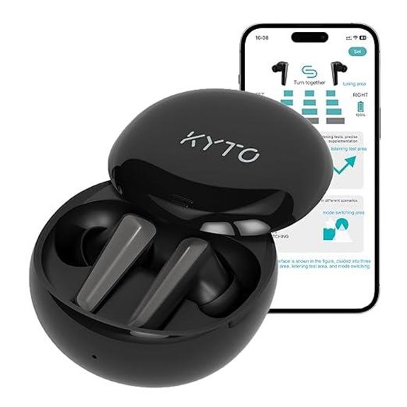 KYTO OTC Hearing Aids with Bluetooth and App