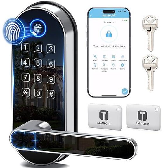 Bluetooth Smart Lock with Handle & Keypad