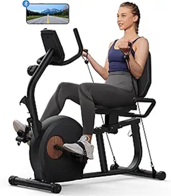 MERACH Bluetooth Recumbent Exercise Bike for Home