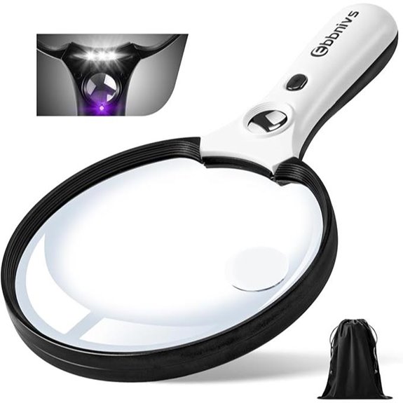 Large Illuminated Magnifying Glass with Lights