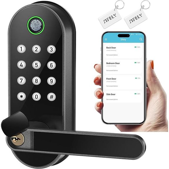 Smart Fingerprint Door Lock with Keypad & App Access
