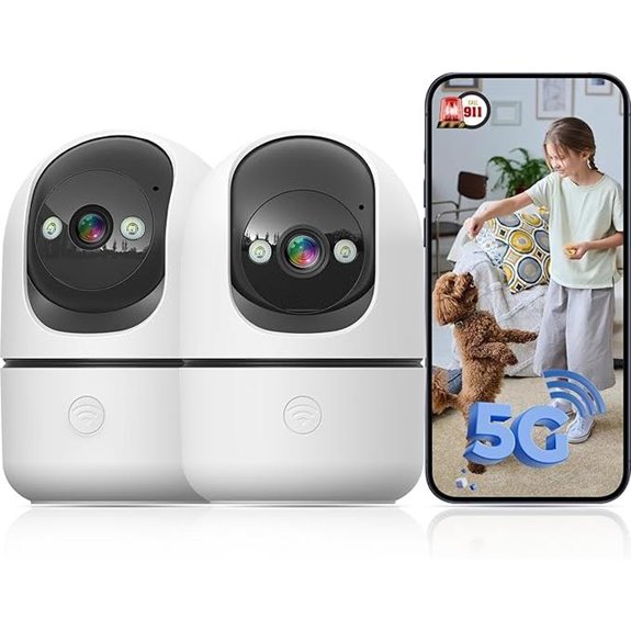 Indoor WiFi Camera 2-Pack with Motion Detection and Night Vision