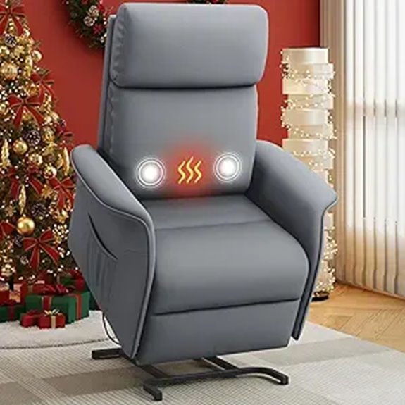 Dual Motor Power Lift Recliner Chair with Heat & Massage