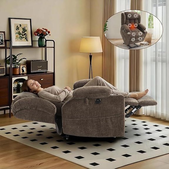 Dual Motor Lift Recliner with USB and Steel Frame