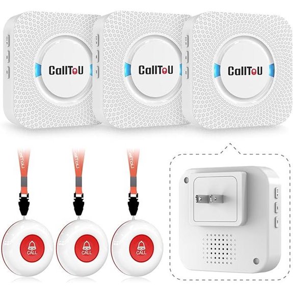CallToU Elderly Caregiver Pager System (3 Transmitters)