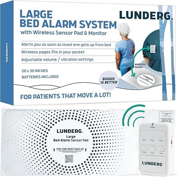 Lunderg Large Bed Alarm for Elderly and Dementia