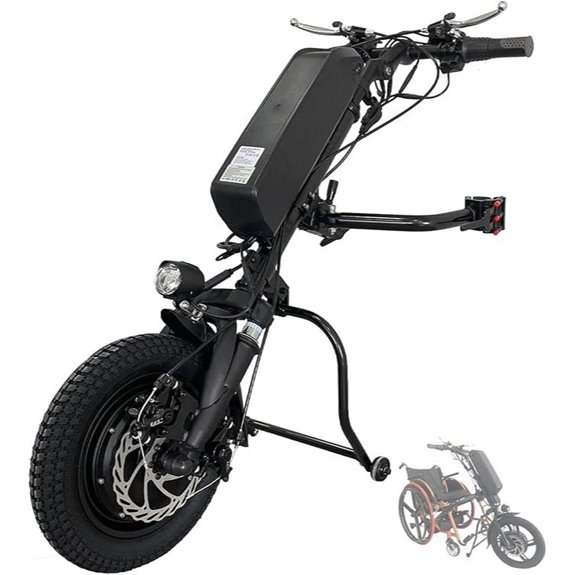 Electric Handcycle Wheelchair Attachment with Battery